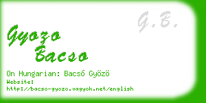 gyozo bacso business card