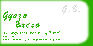 gyozo bacso business card